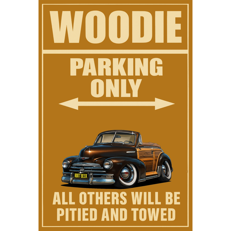 7ELA466 (CA) Sign - Woodie Parking Only