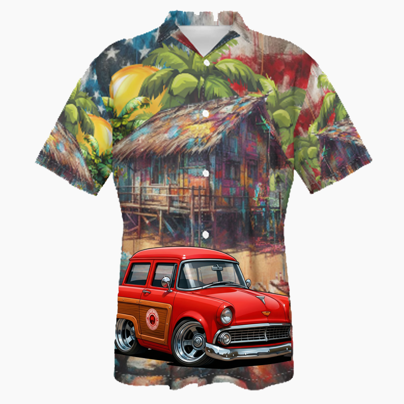 7FAM111 (CA) Hawaiian Shirt - Patriotic