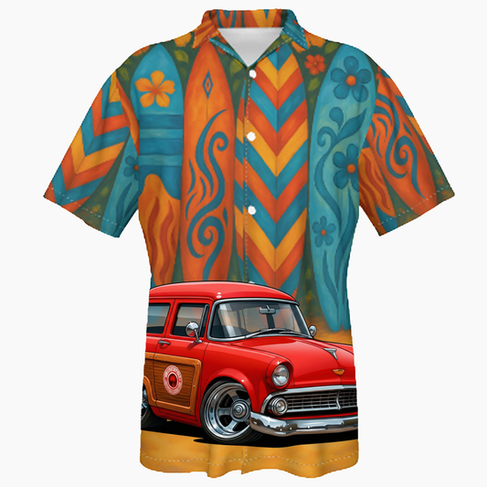 7FAM111 (CA) Hawaiian Shirt - Surfboard