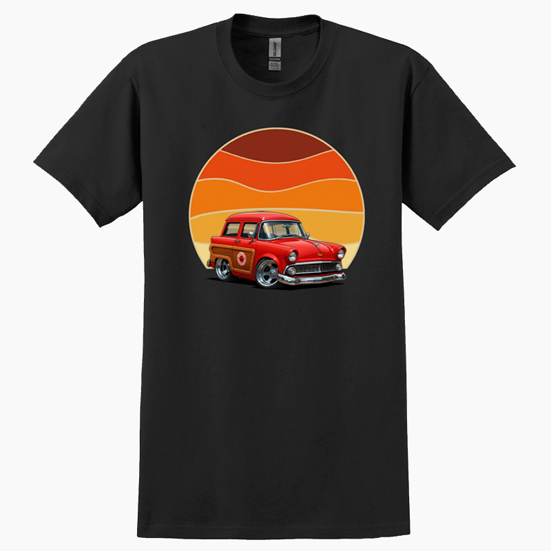 7FAM111 (CA) T-Shirt - Woodie Sunrise