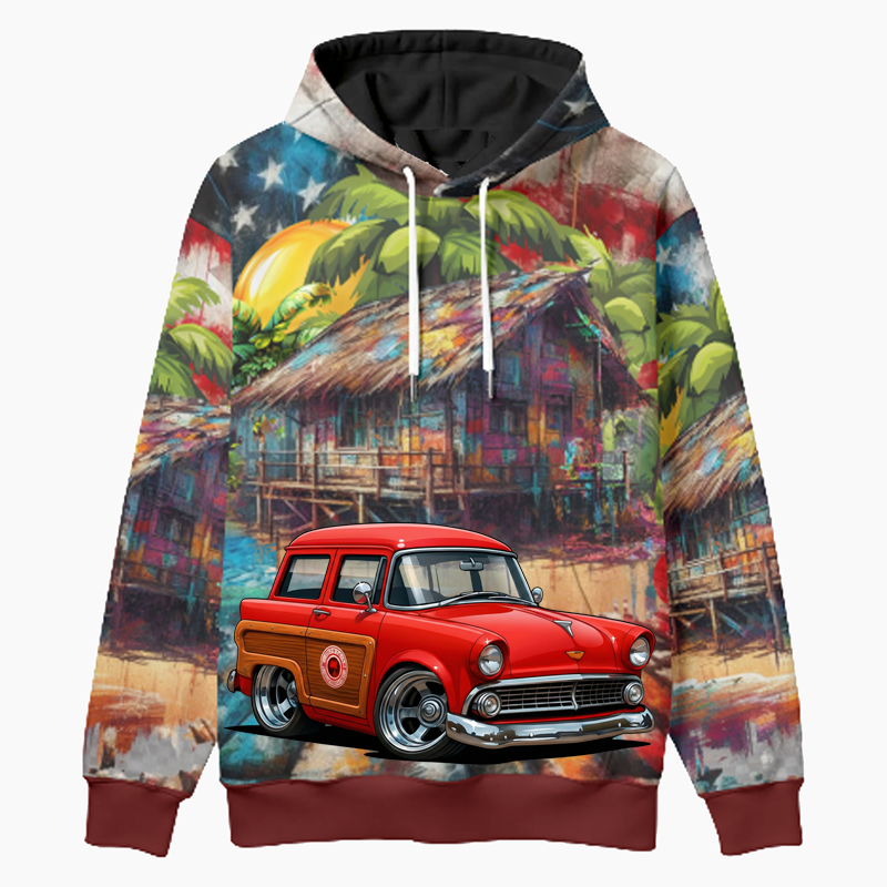 7FAM111 (CA) Woodie Hoodie - Patriotic