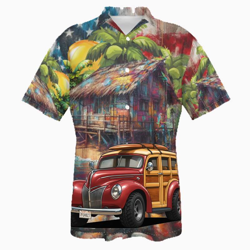 7FUH827 (CA) Hawaiian Shirt - Patriotic