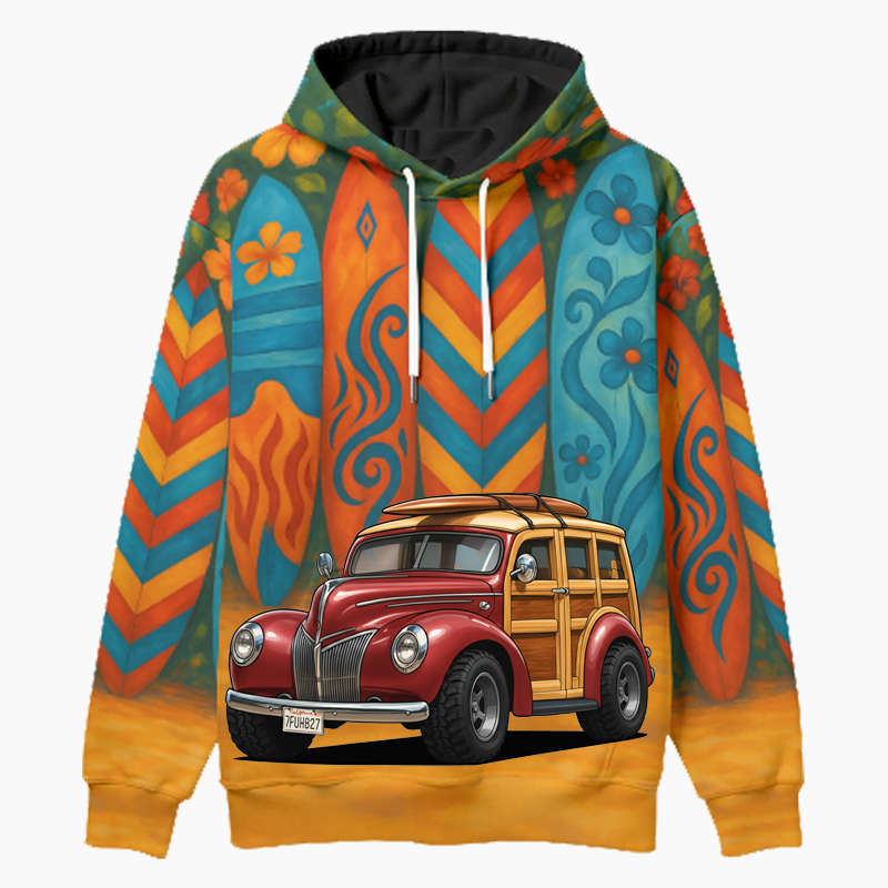 7FUH827 (CA) Woodie Hoodie - Surfboard