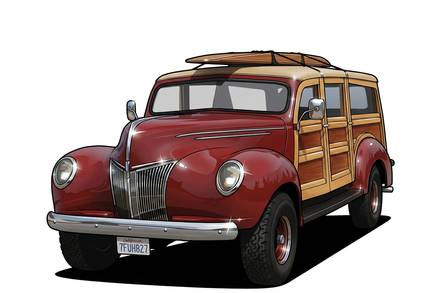 7FUH827 (CA) Sign - Woodie Parking Only