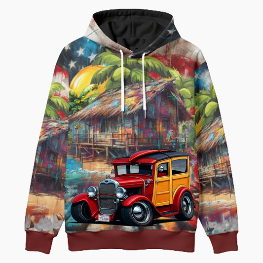 7FUJ160 (CA) Woodie Hoodie - Patriotic