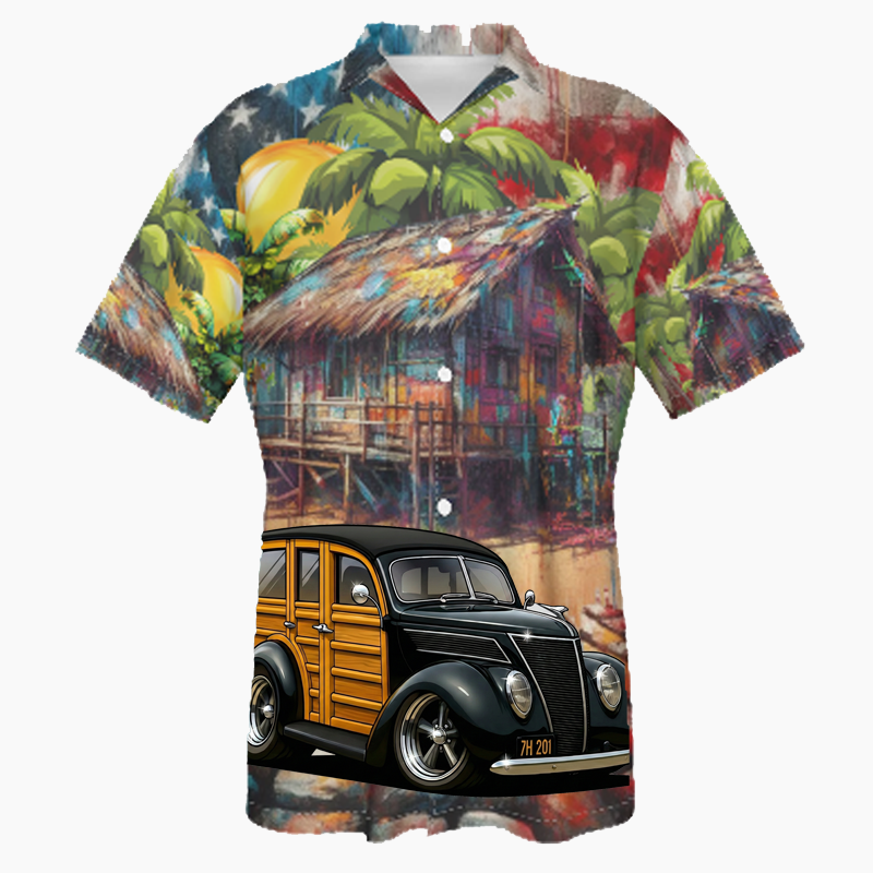 7H201 (CA) Hawaiian Shirt - Patriotic