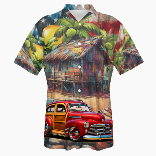 7HIB186 (CA) Hawaiian Shirt - Patriotic