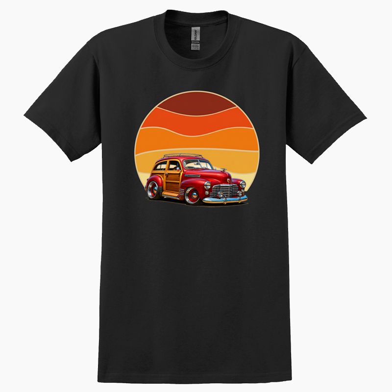 7HIB186 (CA) T-Shirt - Woodie Sunrise