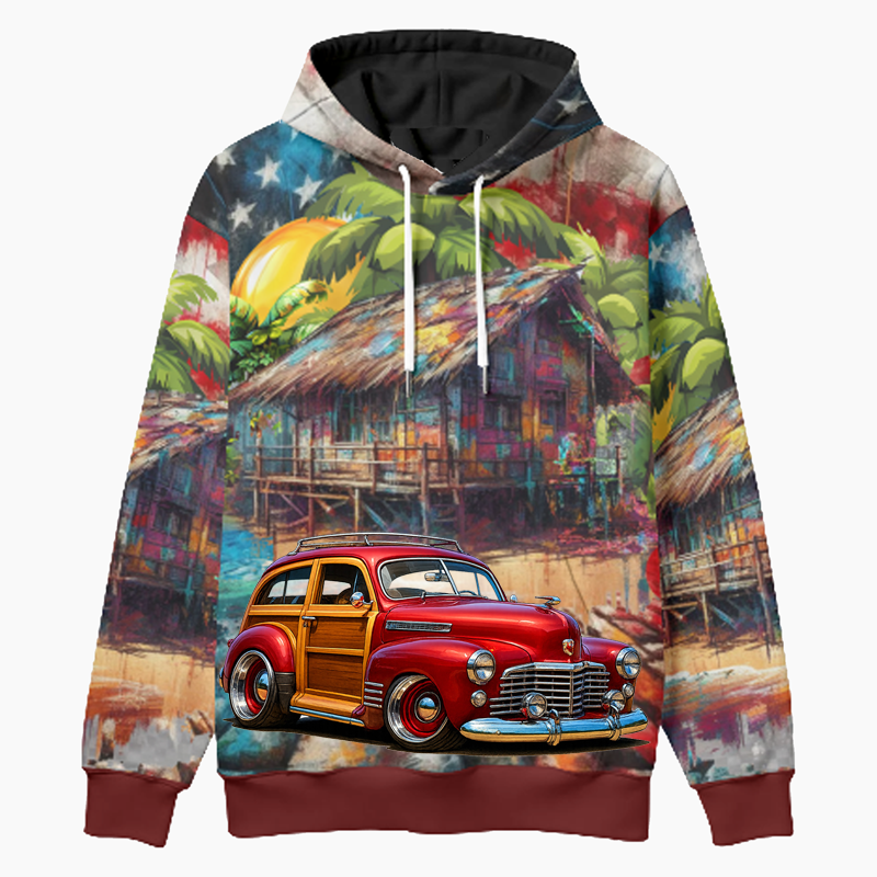 7HIB186 (CA) Woodie Hoodie - Patriotic