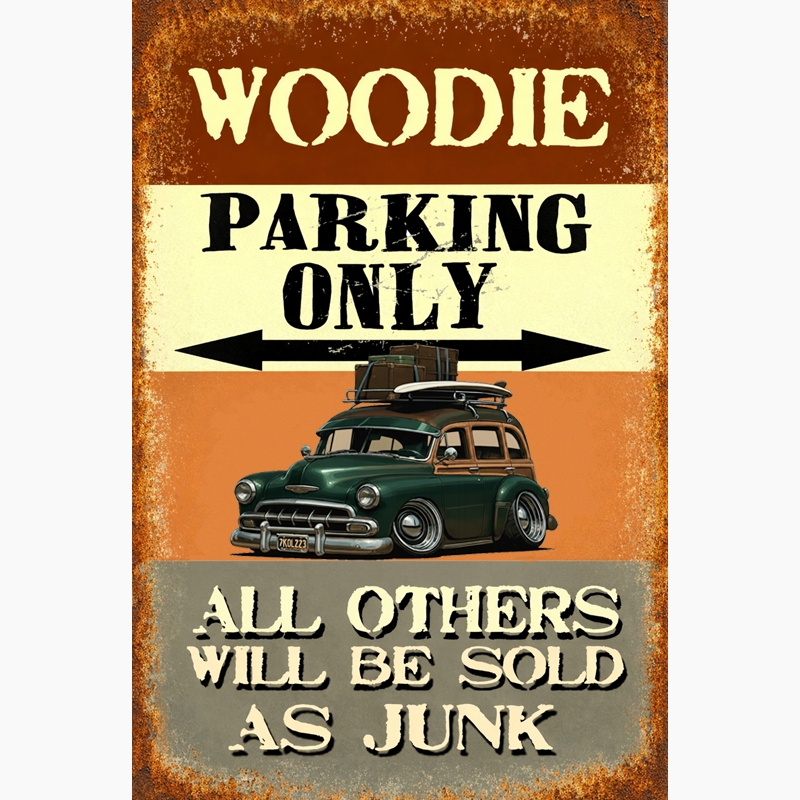 7KOL223 (CA) Sign - Woodie Parking Only II