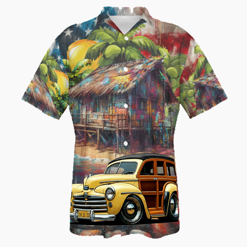 7V3133 (CA) Hawaiian Shirt - Patriotic