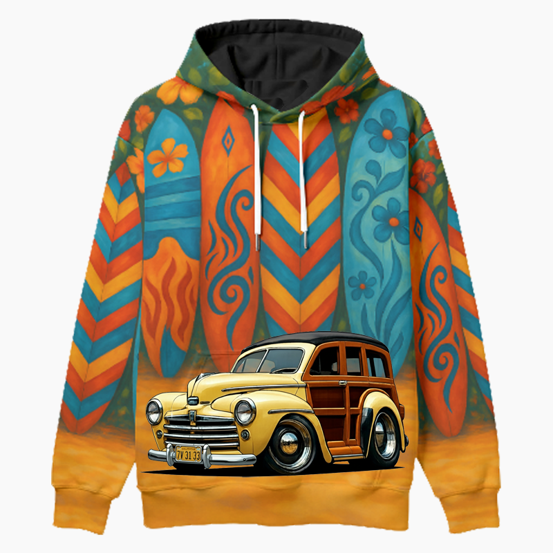 7V3133 (CA) Woodie Hoodie - Surfboard