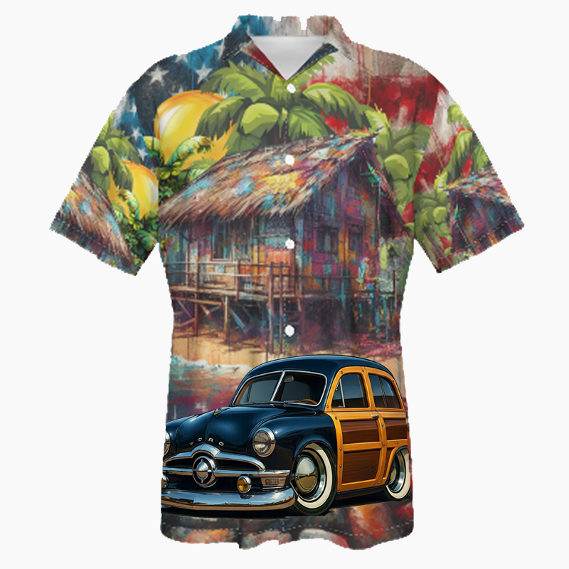 7YOS690 (CA) Hawaiian Shirt - Patriotic