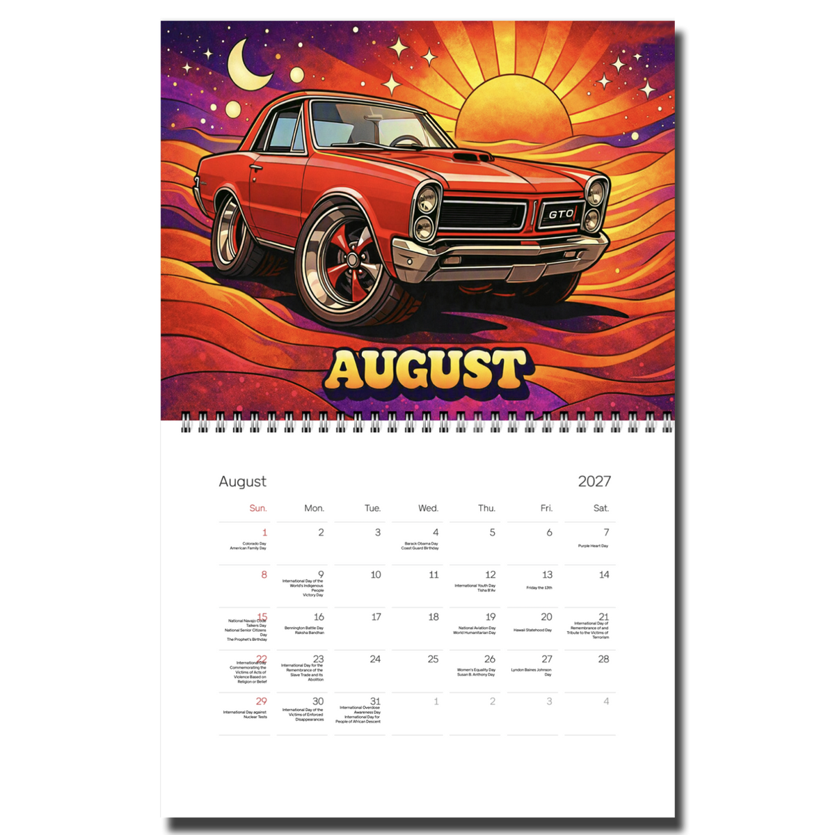 2027 Groovy 60's Calendar