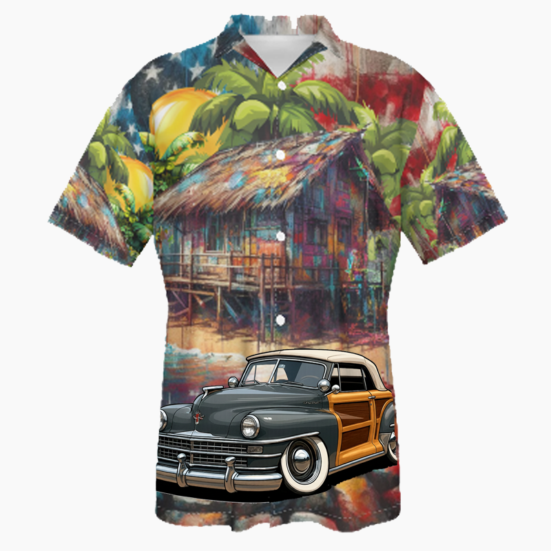 80A4323 (CA) Hawaiian Shirt - Patriotic