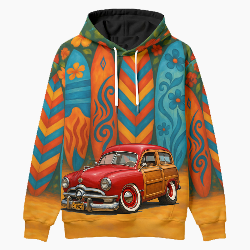 81P632 (CA) Woodie Hoodie - Surfboard