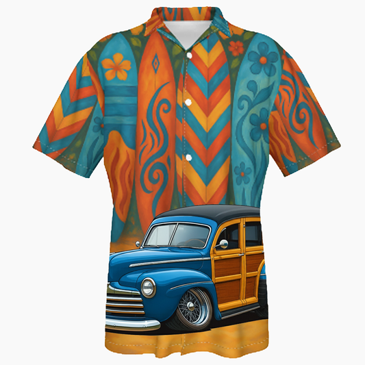 888PKU (CA) Hawaiian Shirt - Surfboard
