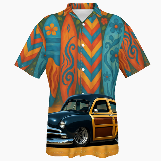 8FJY151 (CA) Hawaiian Shirt - Surfboard