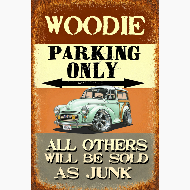 8GQZ041 (CA) Sign - Woodie Parking Only II