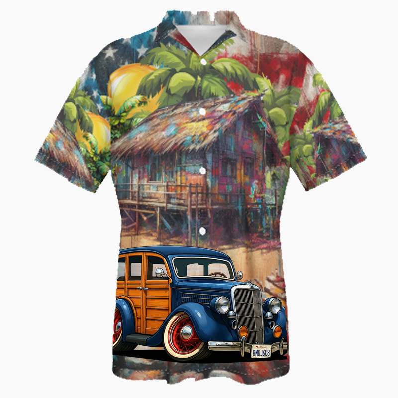 8MQJ608 (CA) Hawaiian Shirt - Patriotic