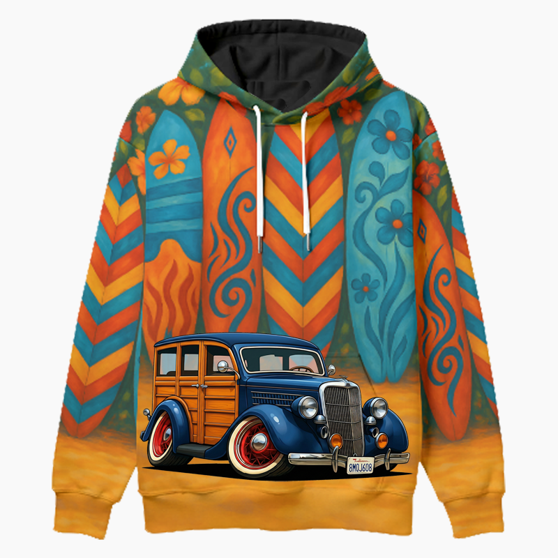 8MQJ608 (CA) Woodie Hoodie - Surfboard