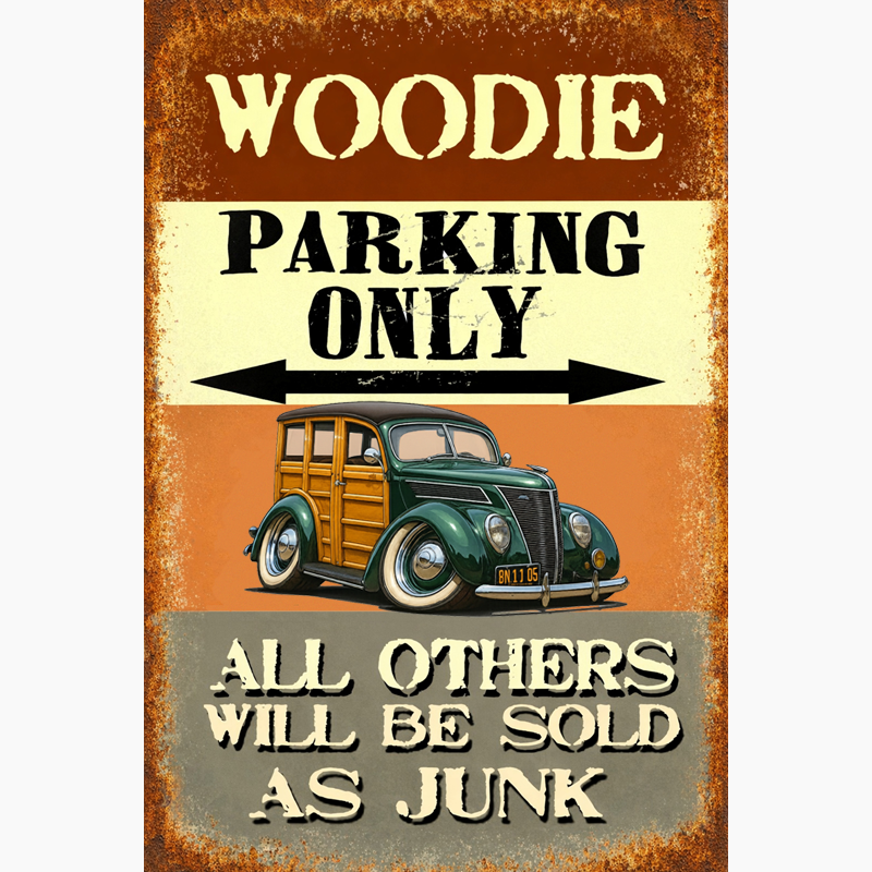 8N1105 (CA) Sign - Woodie Parking Only II