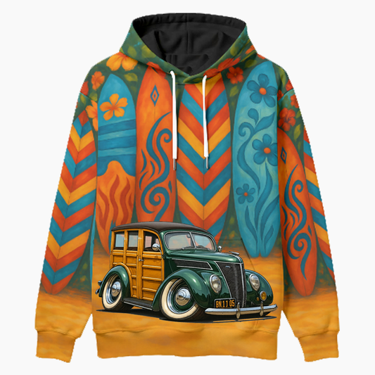8N1105 (CA) Woodie Hoodie - Surfboard