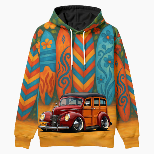 8S7724 (CA) Woodie Hoodie - Surfboard
