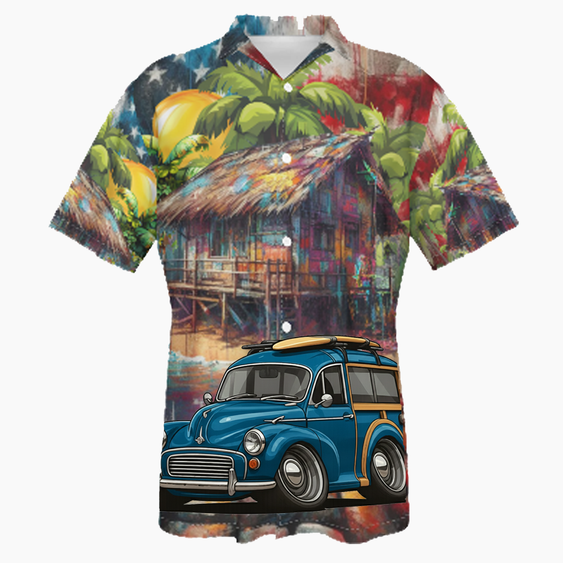 8UCV806 (CA) Hawaiian Shirt - Patriotic