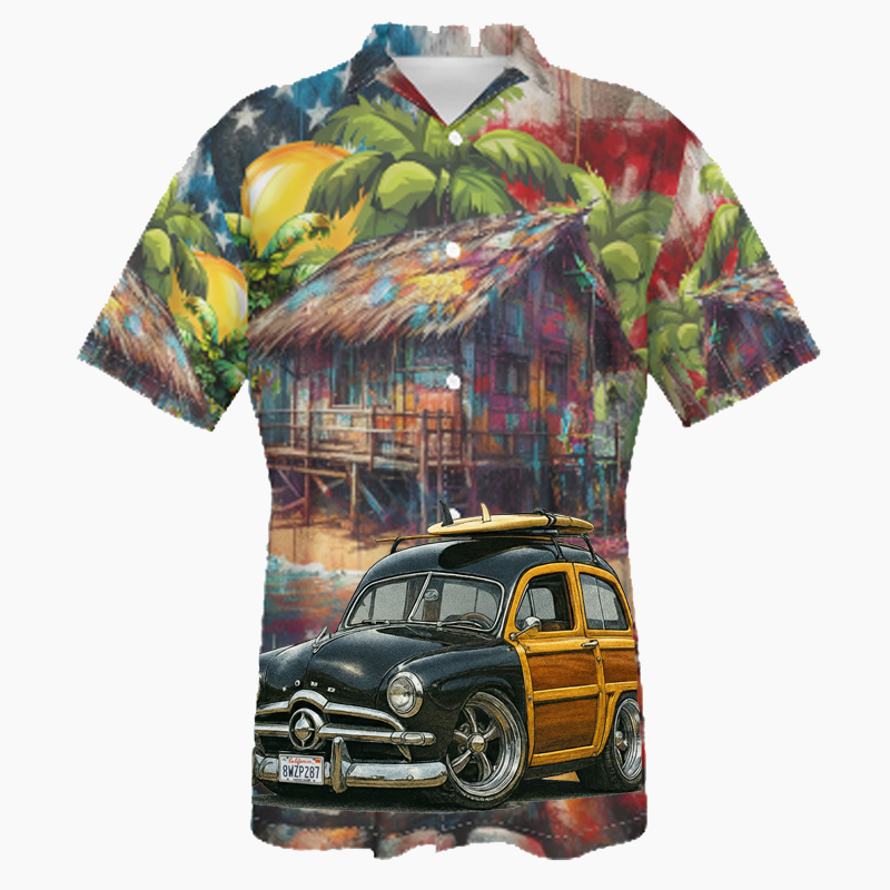 8WZP287 (CA) Hawaiian Shirt - Patriotic