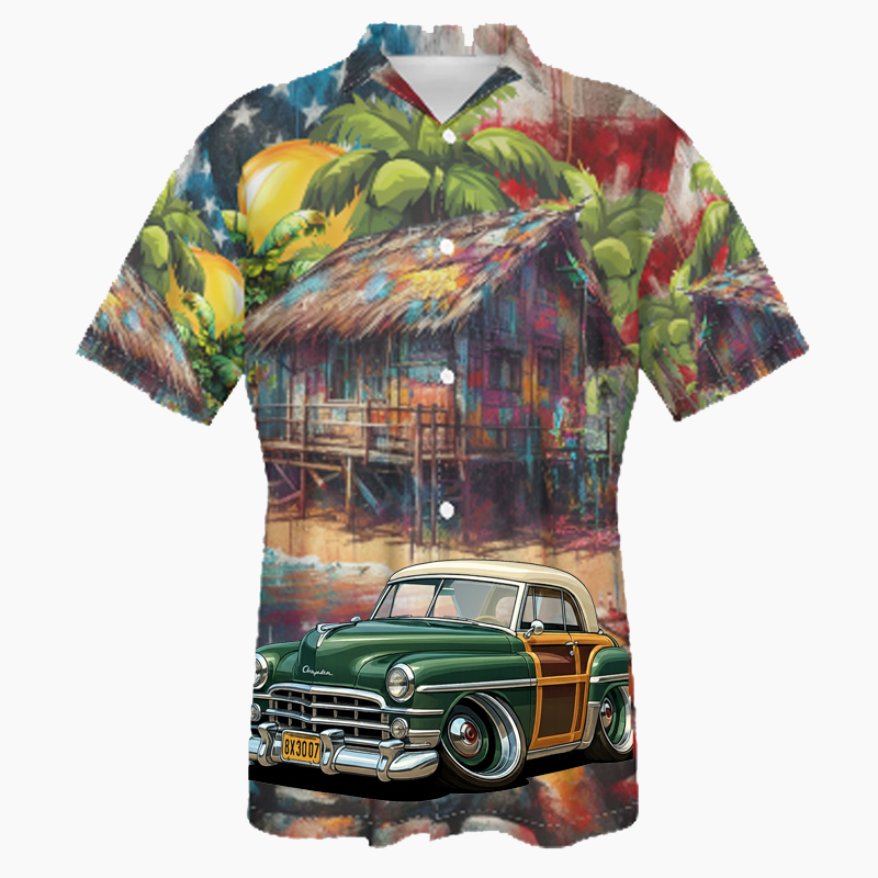 8X3007 (CA) Hawaiian Shirt - Patriotic