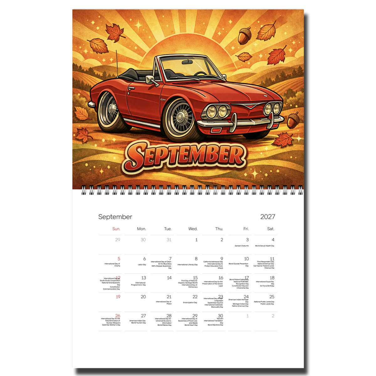 2027 Groovy 60's Calendar