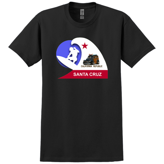 90G463 (CA) T-Shirt WoW Santa Cruz California Surfer