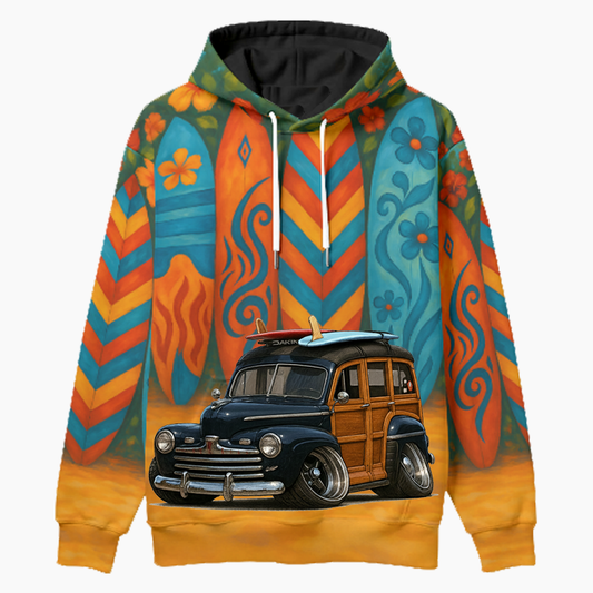 90G463 (CA) Woodie Hoodie - Surfboard