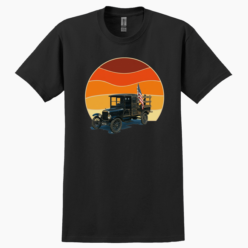 912564 (CA) T-Shirt - Woodie Sunrise