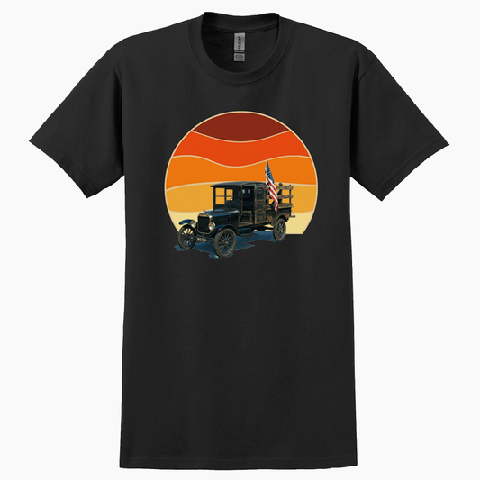 912564 (CA) T-Shirt - Woodie Sunrise