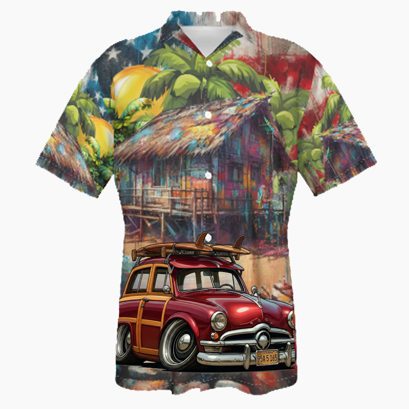 95A5165 (CA) Hawaiian Shirt - Patriotic