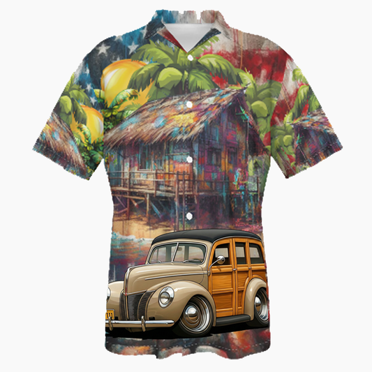 99B111 (CA) Hawaiian Shirt - Patriotic
