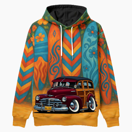 99J210 (CA) Woodie Hoodie - Surfboard