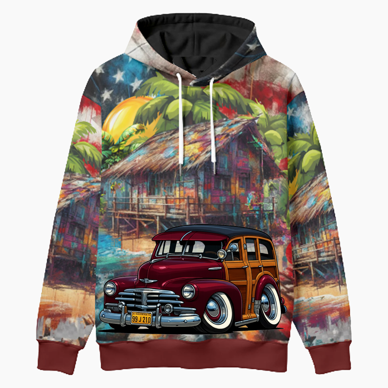 99J210 (CA) Woodie Hoodie - Patriotic