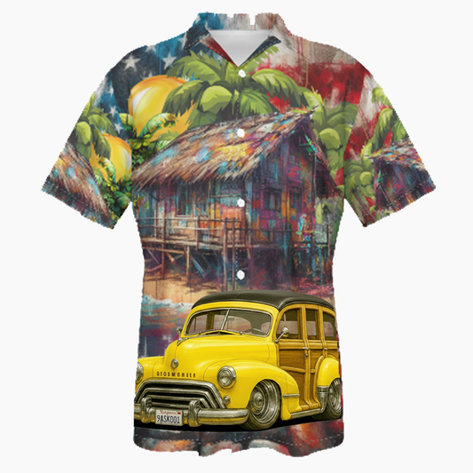 9ASK001 (CA) Hawaiian Shirt - Patriotic