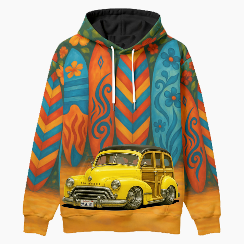 9ASK001 (CA) Woodie Hoodie - Surfboard