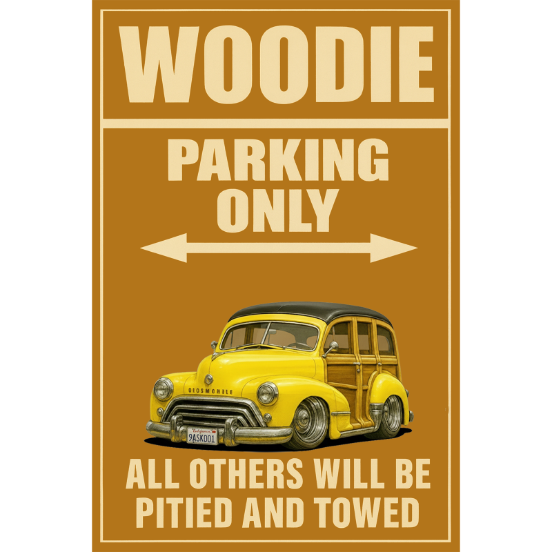 9ASK001 (CA) Sign - Woodie Parking Only