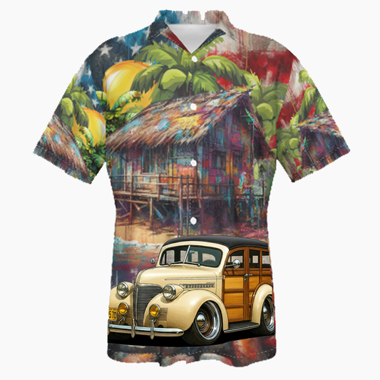9E9570 (CA) Hawaiian Shirt - Patriotic