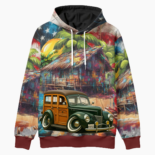 9FVF557 (CA) Woodie Hoodie - Patriotic