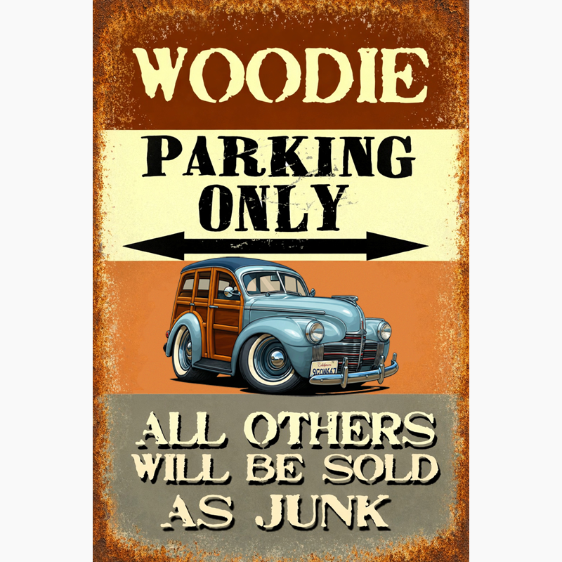 9GQN667 (CA) Sign - Woodie Parking Only II