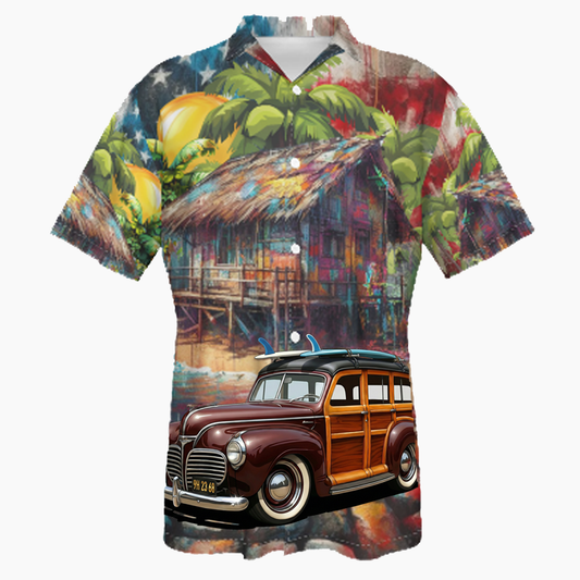 9H2368 (CA) Hawaiian Shirt - Patriotic