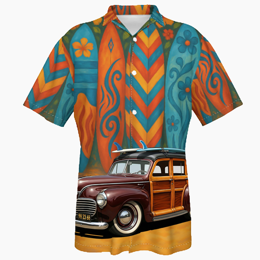 9H2368 (CA) Hawaiian Shirt - Surfboard