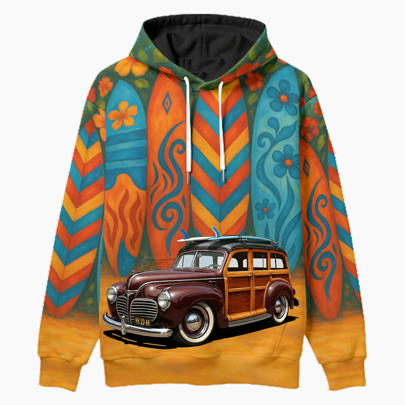 9H2368 (CA) Woodie Hoodie - Surfboard