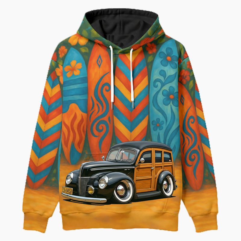 9H3497 (CA) Woodie Hoodie - Surfboard